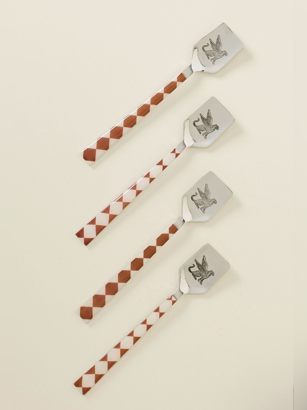 Anthropologie Cuadro Stainless Steel Spoons, Set of 4